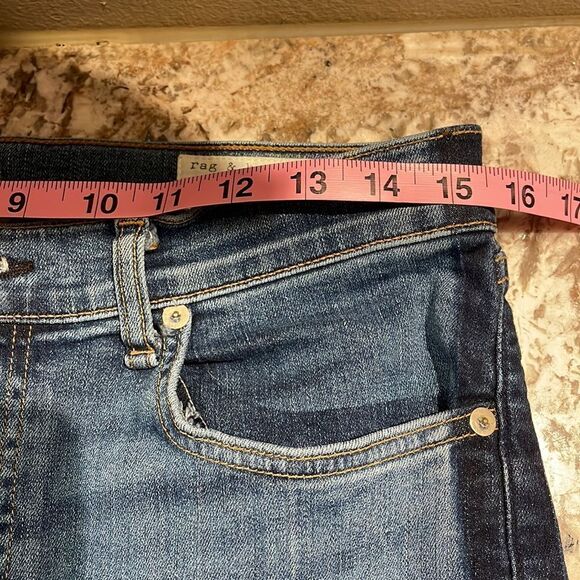 Rag & Bone High Rise Skinny Indigo Tux Side Stripe Jeans - Picture 12 of 12